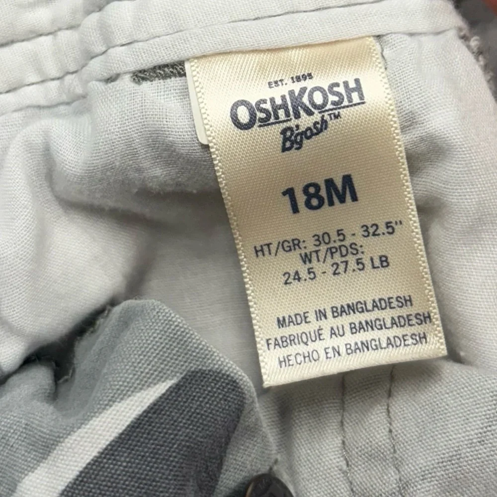 Osh Kosh Gray Camo Overalls‎ Size 18 Months